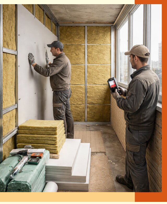 Утепление балкона в Ломоносове от 4610 руб. под ключ | ТепломастерЛмн