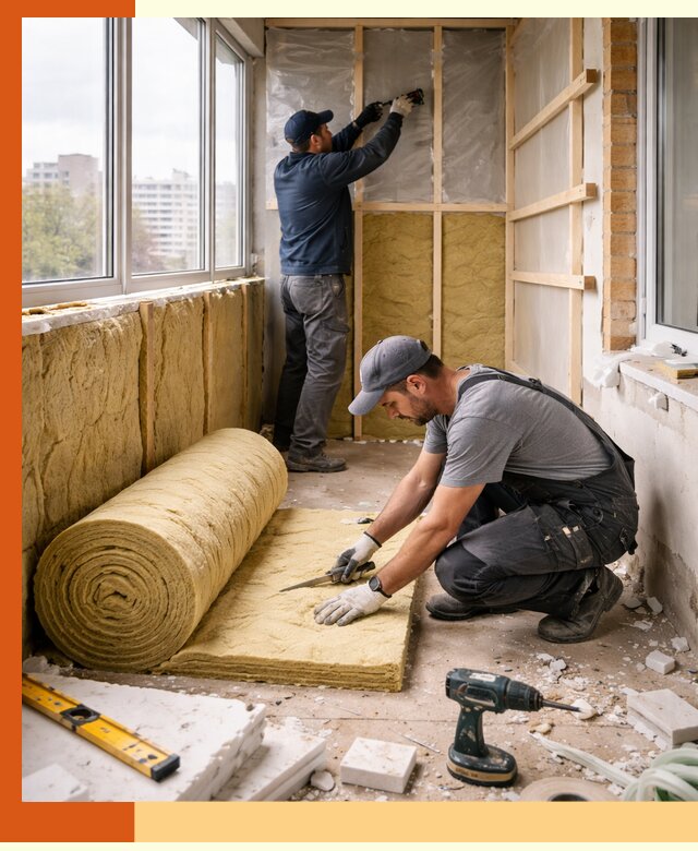 Утепление балкона под ключ в Ломоносове качественно и быстро